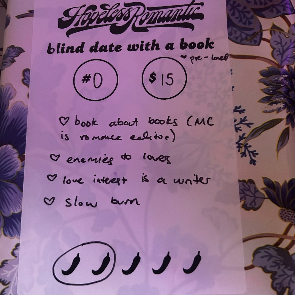 Hopeless Romantic Blind Date with a Book - Purple